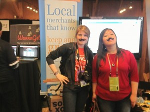 Mustache pic with Liz H. at the Try it Local booth.