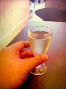 prezzolini prosecco at Cafe Max; what a cute little glass!