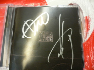 Autographed by Die and Kaoru, the two guitarists of Dir en grey.