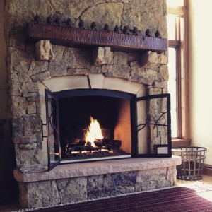 Cozy fireplace at Beaver Creek. 