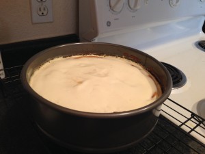 A cheesecake at high altitude; just baked this today. Fingers crossed!