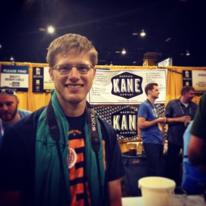 Hehe, Ryan with the Kane Brewing sign. Kane Brewing is located in New Jersey.