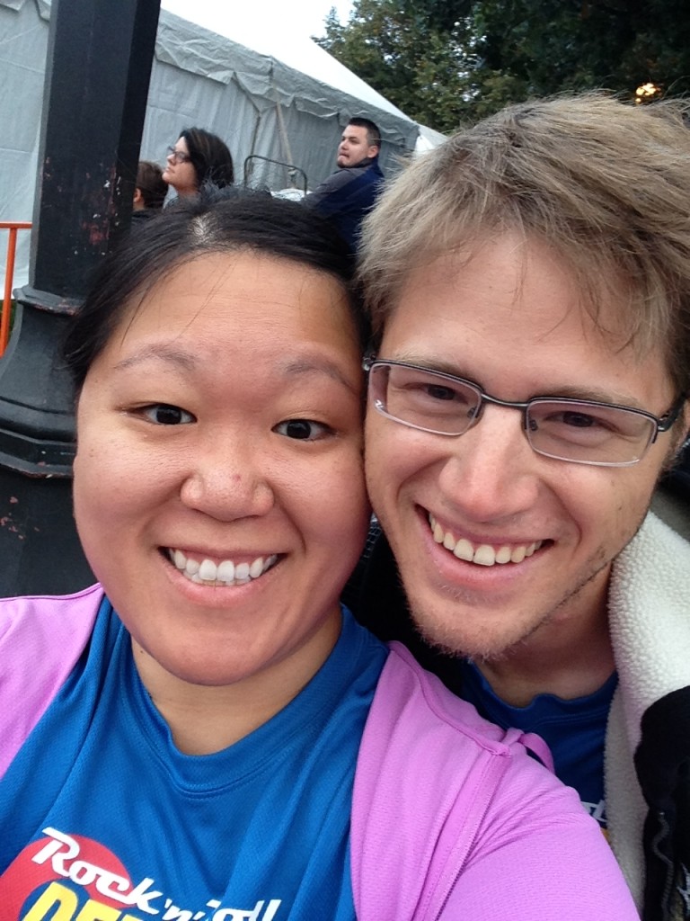Pre-race selfie! We were ready to run, even if we were nervous!