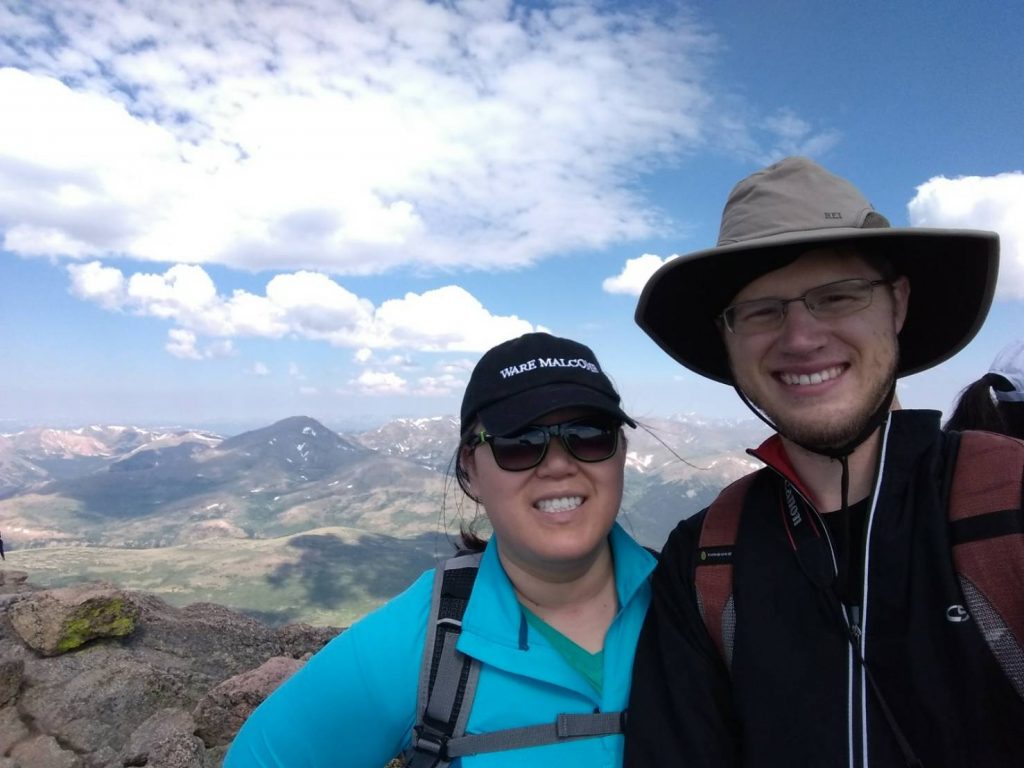 Ryan and I at the Mount Bierstadt Summit. 14,060 feet conquered!