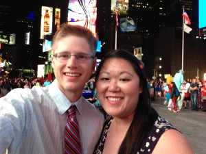 Ryan and I in Times Square after watching Les Miserables on Broadway.
