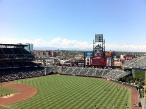 My first Colorado Rockies baseball game in September 2011
